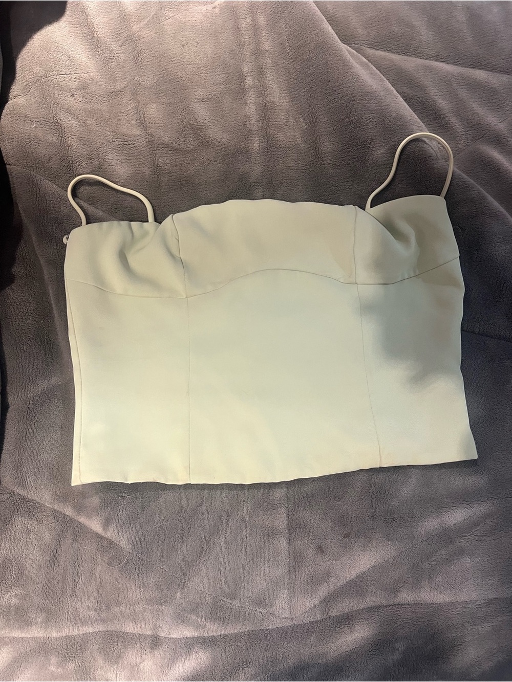 Peppermayo Cream Bustier Spaghetti Strap Crop Top